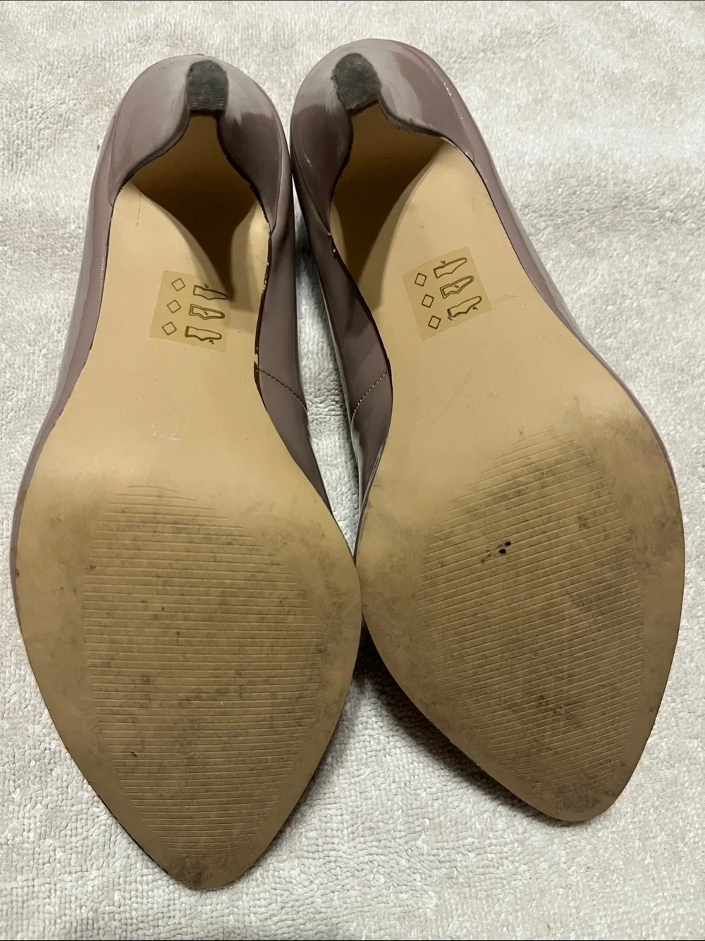 Call It Spring Taupe Patent Pointed-Toe Pumps